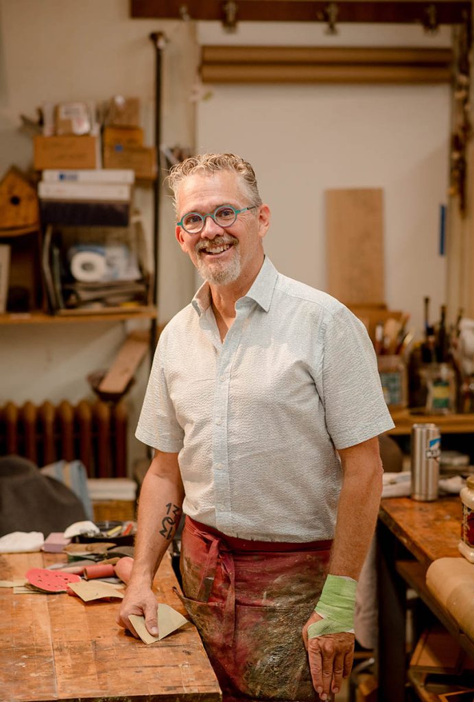 Asheville wood artist Brent Skidmore.