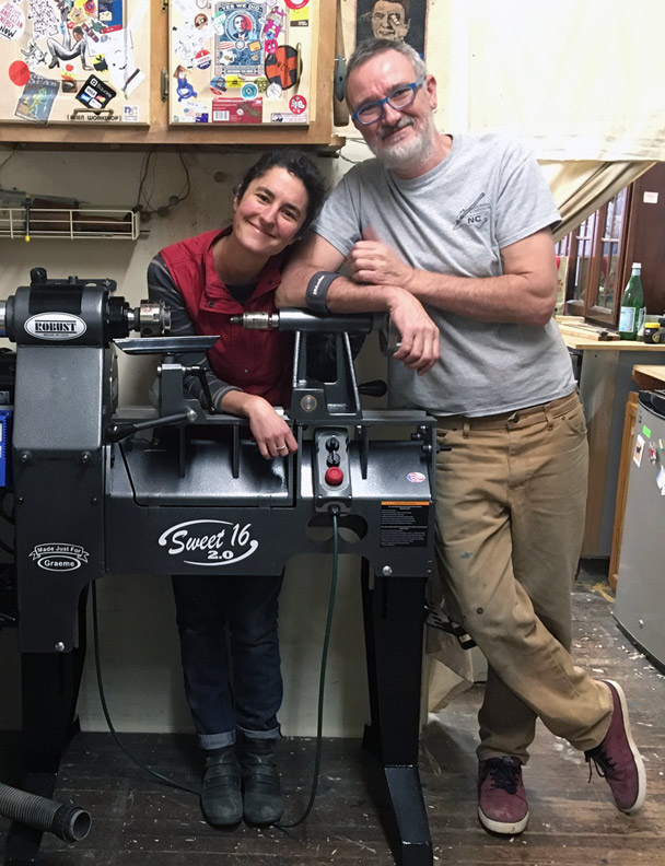 Melissa Engler and Graeme Priddle in their Grovewood Village studio.