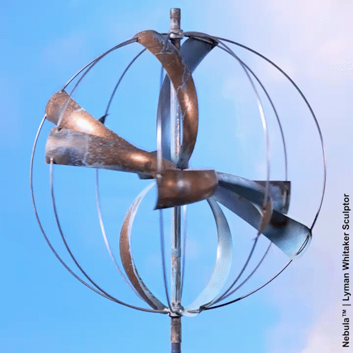 Lyman Whitaker's Nebula Wind Sculpture in motion.