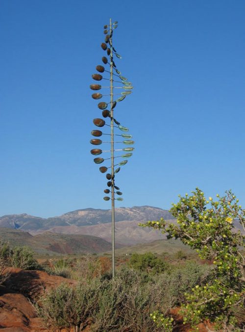 Bean Pole Wind Sculpture handmade by Utah artist Lyman Whitaker.