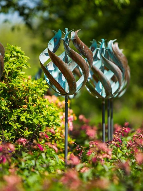 Tulip Wind Sculpture by Utah artist Lyman Whitaker.