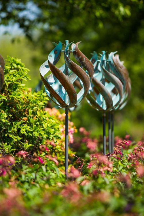 Tulip Wind Sculpture by Utah artist Lyman Whitaker.