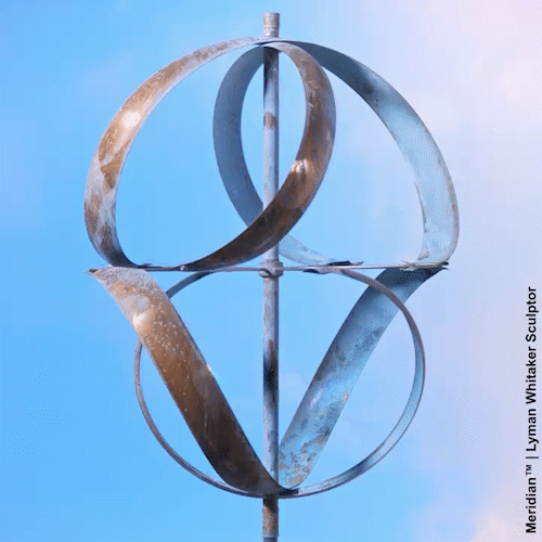 Meridian Wind Sculpture in Motion by Lyman Whitaker.