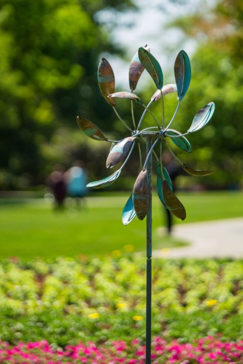 Double Spinner Wind Sculpture by Lyman Whitaker.