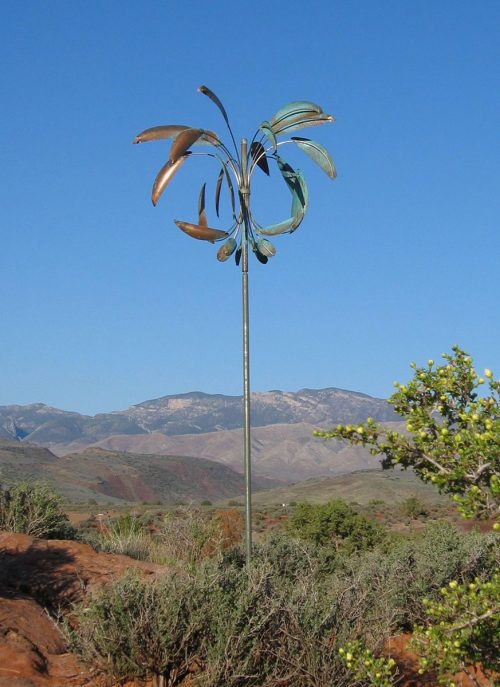 Desert Palm Wind Sculpture by Lyman Whitaker.