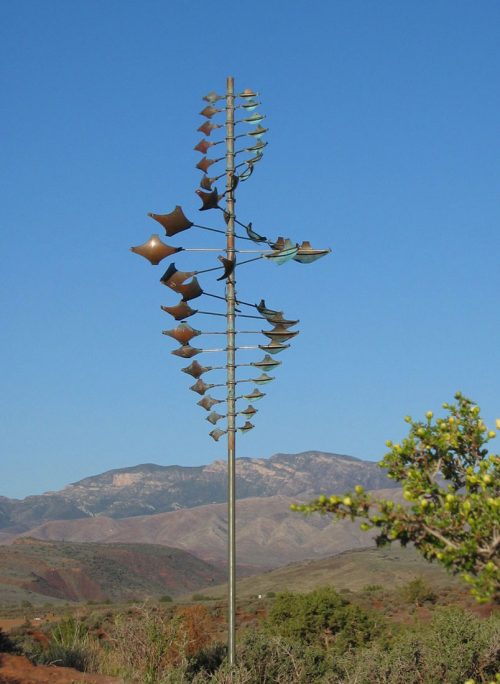 Twister Star Wind Sculpture handcrafted by Utah artist Lyman Whitaker.