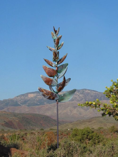 Red Ginger kinetic wind sculpture by Lyman Whitaker.