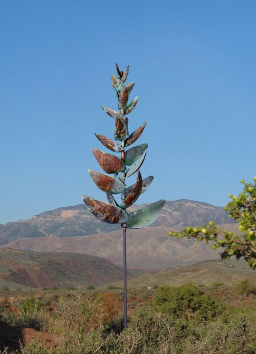 Red Ginger kinetic wind sculpture by Lyman Whitaker.