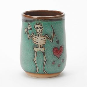 Blackbeard pirate cup handmade by Hog Hill Pottery in North Carolina.
