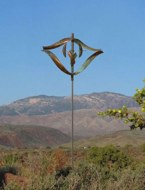 Fire wind sculpture by Lyman Whitaker.