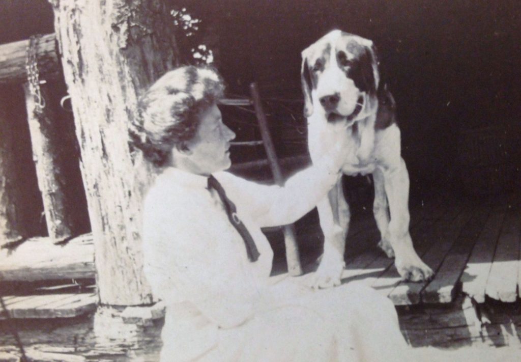 Eleanor Park Vance with George and Edith Vanderbilt’s dog, Cedric.