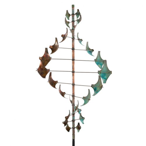 Detail of a Star Dancer Vertical wind sculpture by Lyman Whitaker.