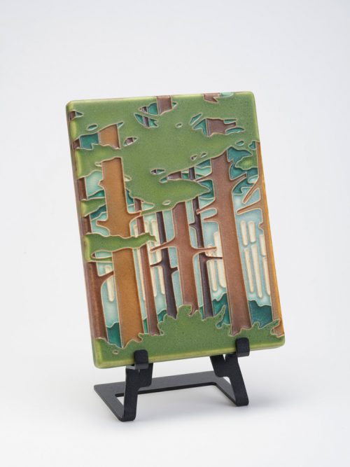 Spring Woodland ceramic art tile by Motawi Tileworks.