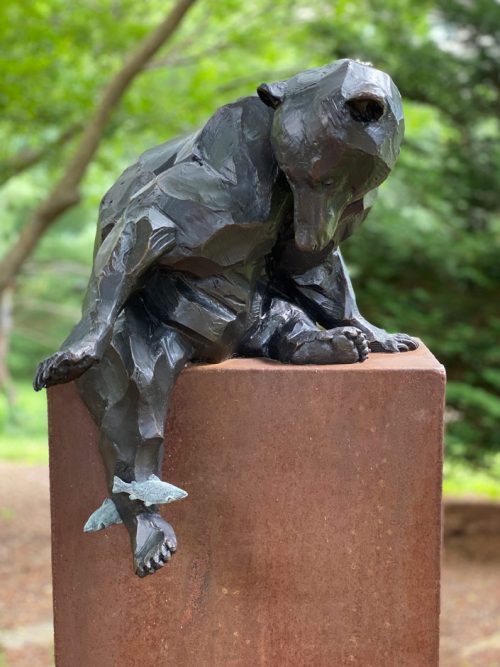 Limited edition black bear sculpture by Roger Martin.