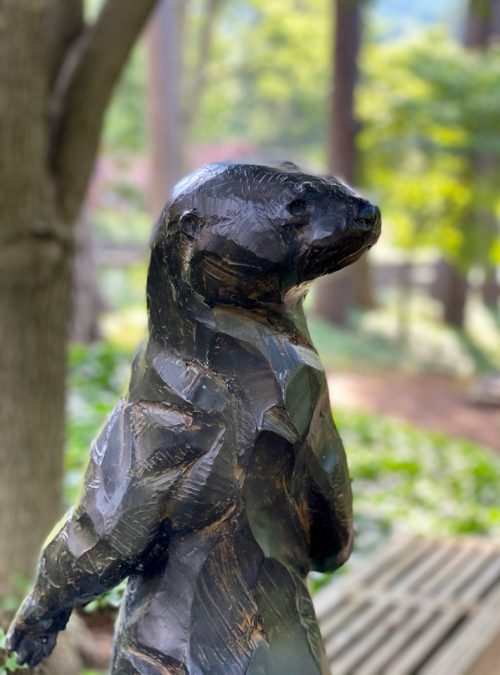 Bronze fine art sculpture by North Carolina wildlife sculptor Roger Martin.