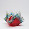 Kiln formed cherry glass votive by Jerry and Kathy Galloy.