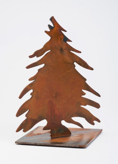 Six-inch metal tree handcrafted by Prairie Dance.