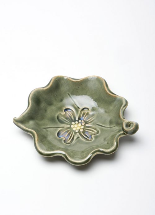 Handmade ceramic blossom bowl by North Carolina studio potter Vicki Gill of Bluegill Pottery.