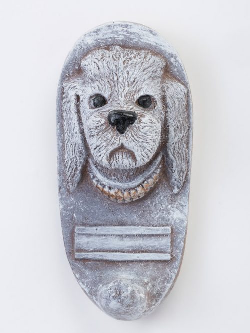 Handmade poodle dog leash holder by North Carolina artist John D. Richards.