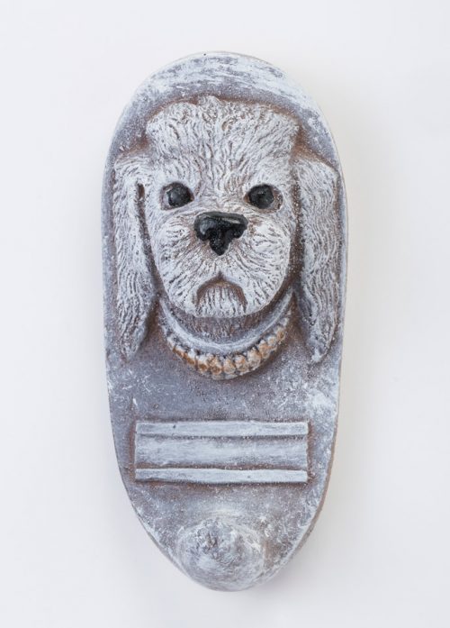 Handmade poodle dog leash holder by North Carolina artist John D. Richards.