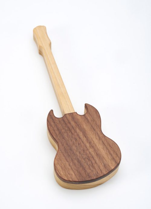 A guitar-shaped keepsake box perfect for storing small trinkets and treasures.