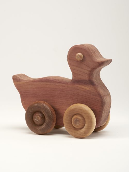 Handmade wooden duck toy by Delmar Eby of East Laurel Woodcrafts.