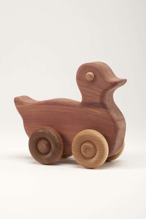Handmade wooden duck toy by Delmar Eby of East Laurel Woodcrafts.