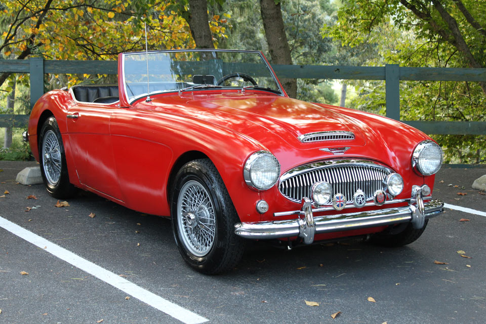 Austin Healey at the Cars & Coffee event at the Estes-Winn Antique Car Museum.