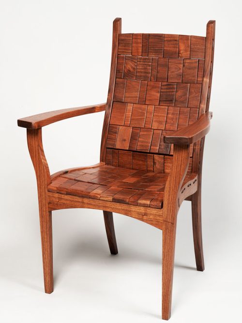 Handmade walnut armchair by Alan Daigre Designs.