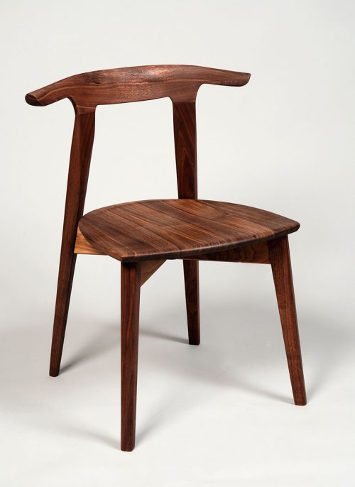 Walnut chair by North Carolina artist Ken Hicks.