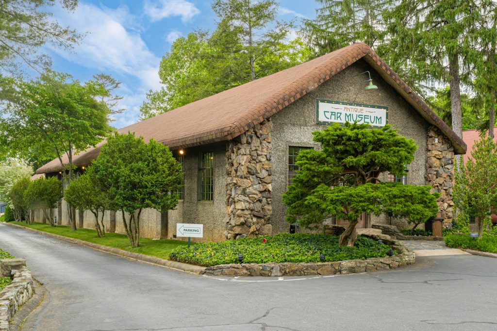 The Estes-Winn Antique Car Museum exterior in Asheville, NC.
