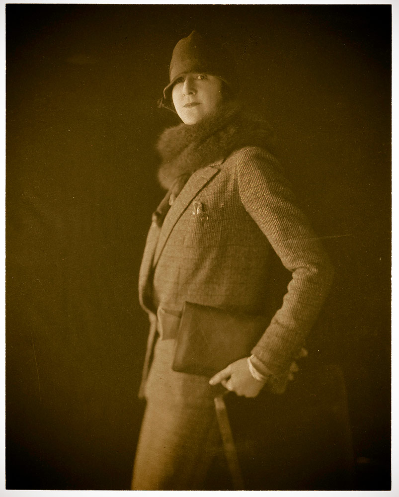 Edith Vanderbilt wearing a Biltmore Homespun suit, circa 1924.