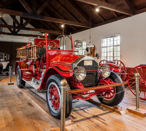 A 1922 American LaFrance fire engine on display at the Estes-Winn Antique Car Museum in Asheville, NC.