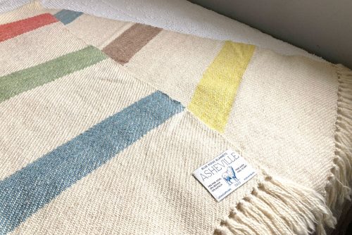 Detail of the Asheville Blanket by Local Cloth in Asheville, NC.