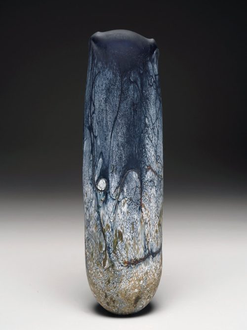 Blue Mountain glass sculptural form by Daniel Scogna.