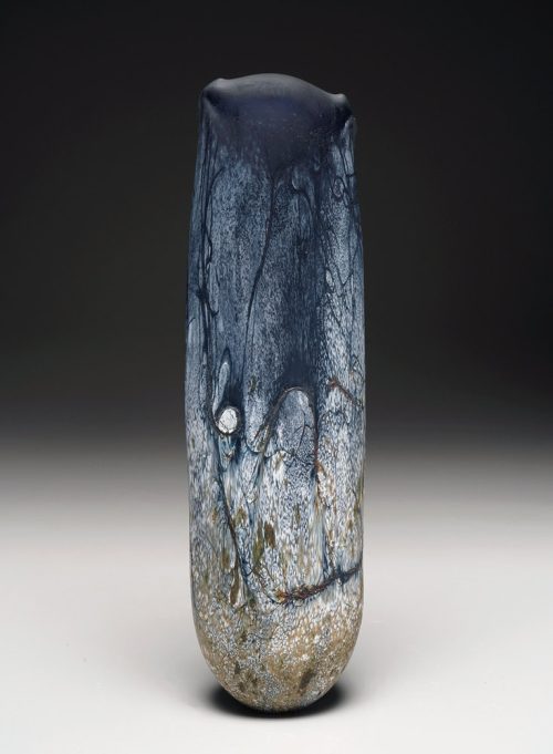 Blue Mountain glass sculptural form by Daniel Scogna.