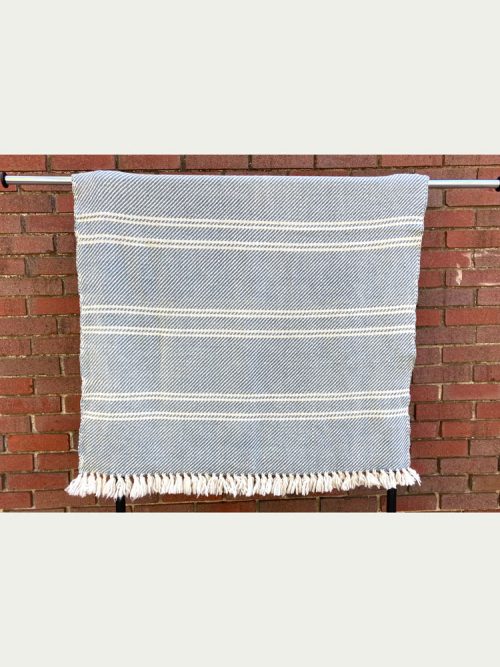 The French Broad River Blanket by Local Cloth in Asheville.