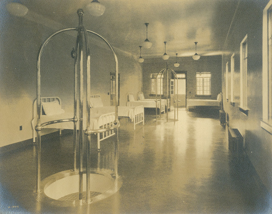 Dormitory at Merrimon Avenue Fire Station by Douglas D. Ellington, circa 1928.
