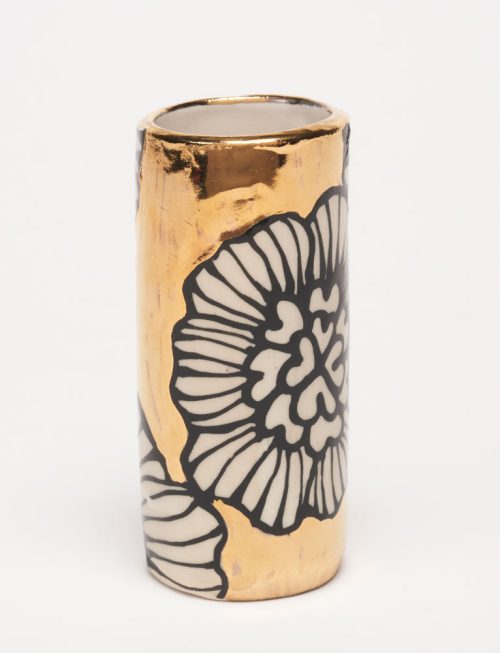 Floral Cylinder Vase by San Francisco, CA artist Nicole Hsieh.