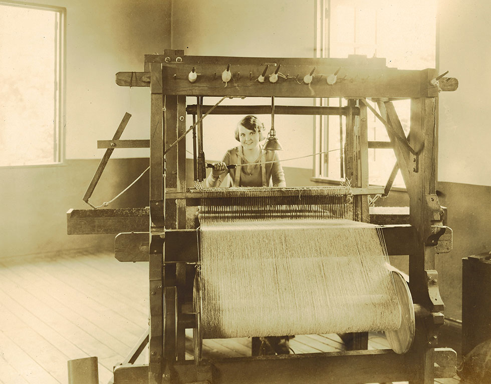 Opera singer Marion Talley at Biltmore Industries in 1926.