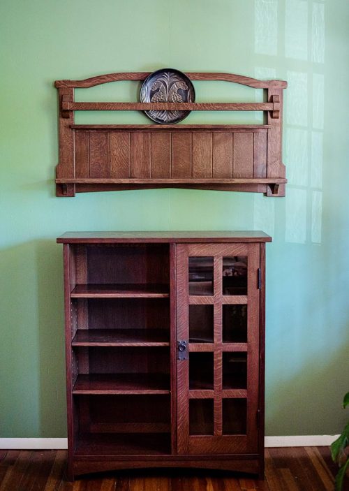 Craftsman plate rack by Timothy Livingston.