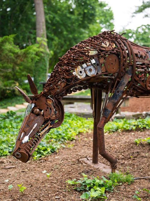 Garden Horse is an outdoor sculpture by artist Jonathan Bowling.