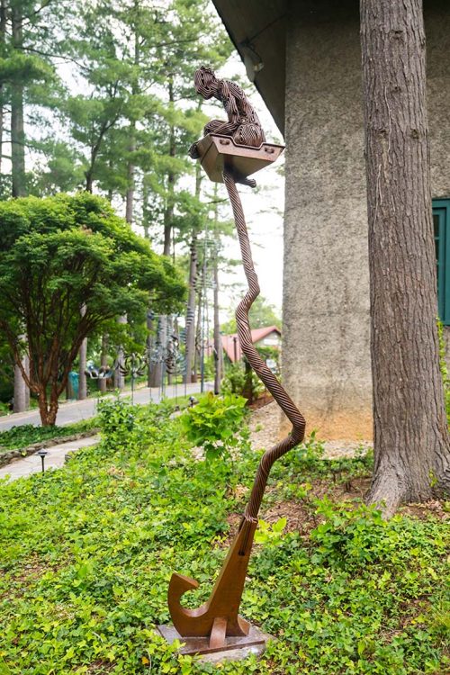 Outdoor art by J. Aaron Alderman.