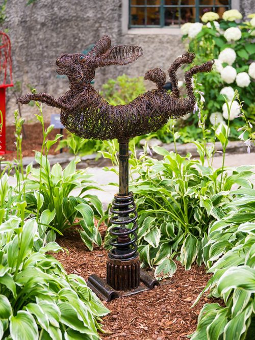 Spring Hare sculpture by Josh Cote.
