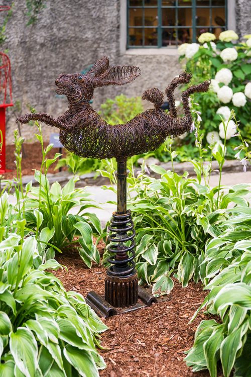 Spring Hare sculpture by Josh Cote.
