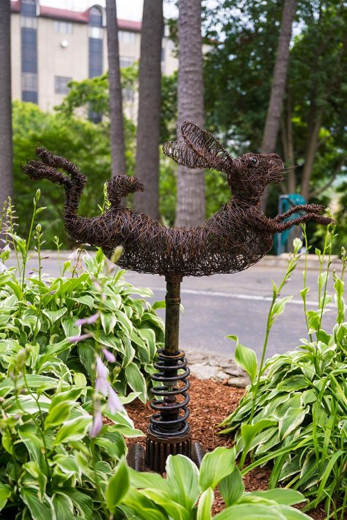 Spring Hare sculpture by Josh Cote.