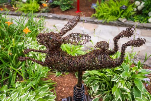 Josh Cote outdoor wire sculpture.