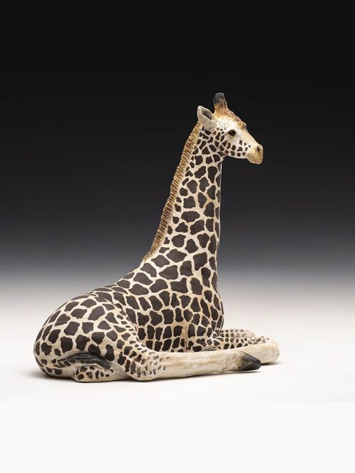 Giraffe sculpture by Tina Curry.