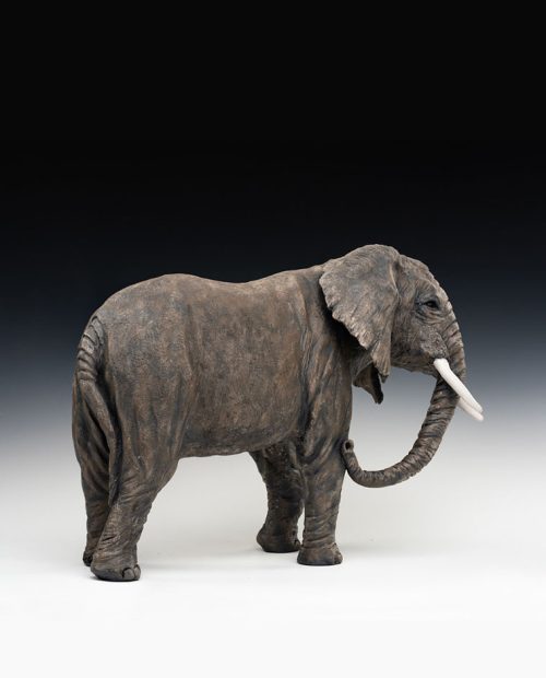 Elephant sculpture by artist Tina Curry.