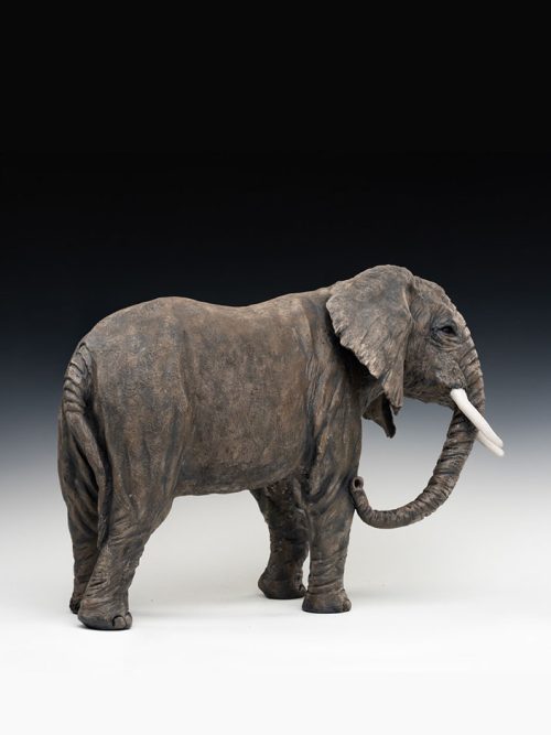 Elephant sculpture by artist Tina Curry.